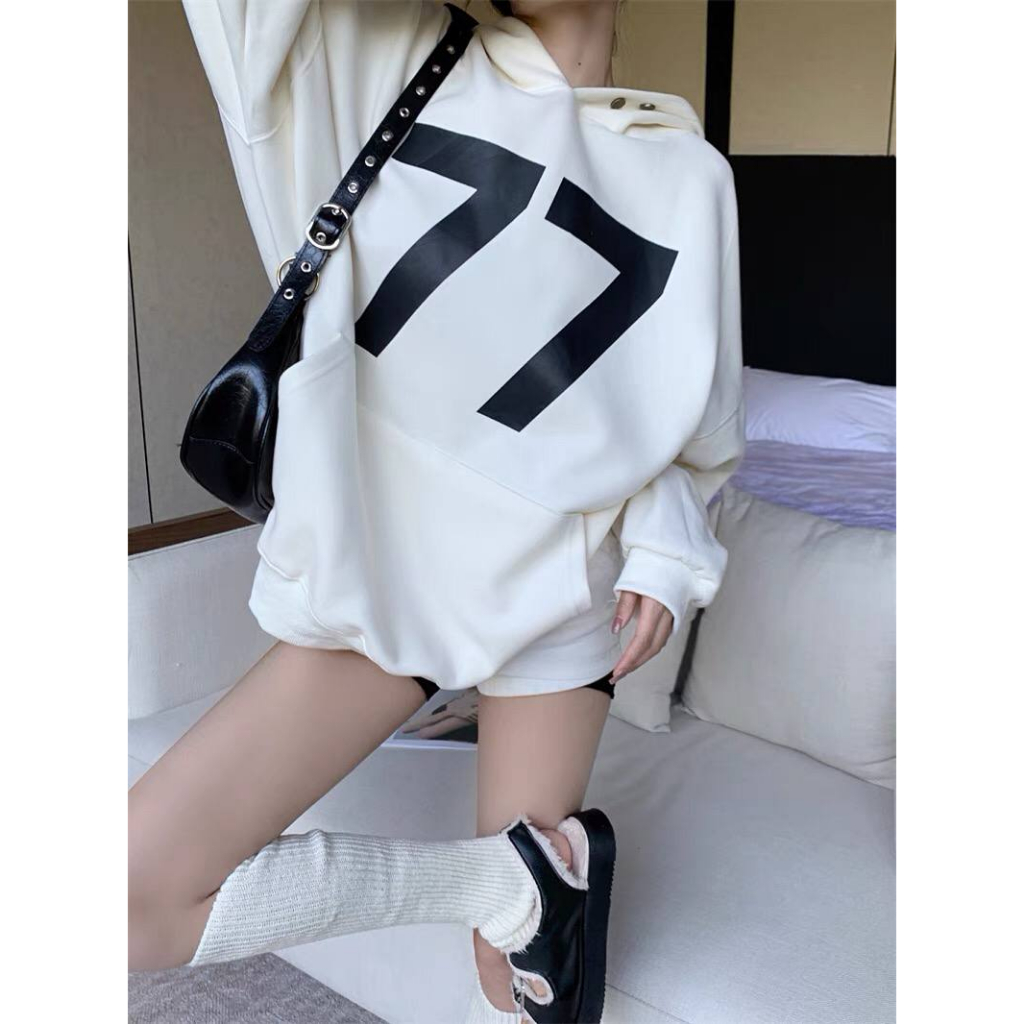 Áo Hoodie unisex Essential 77, áo hoodie nỉ bông nam nữ unisex form rộng cứng cáp oversize