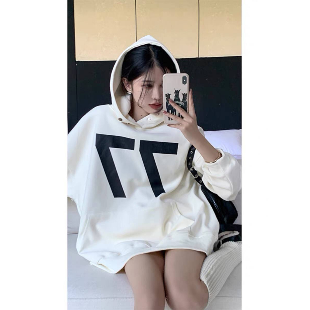 Áo Hoodie unisex Essential 77, áo hoodie nỉ bông nam nữ unisex form rộng cứng cáp oversize