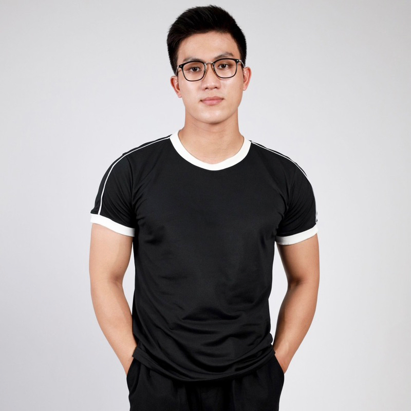 Áo thun body Flo Menswear vesion6 viền vai thể thao chất liệu spandex không nhăn