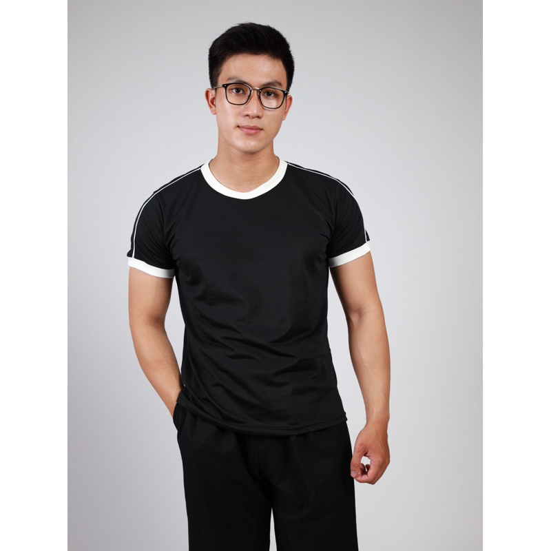 Áo thun body Flo Menswear vesion6 viền vai thể thao chất liệu spandex không nhăn