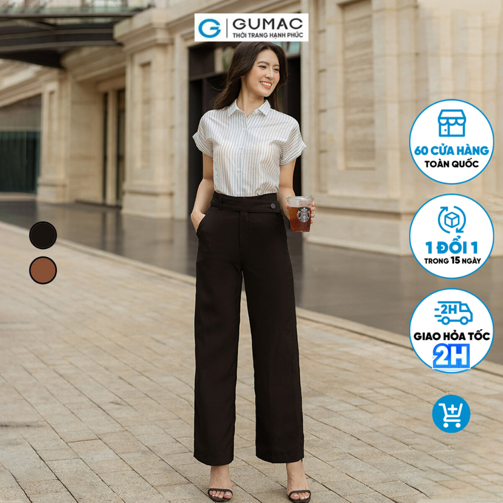 Quần cài dây lưng thời trang GUMAC QD06021