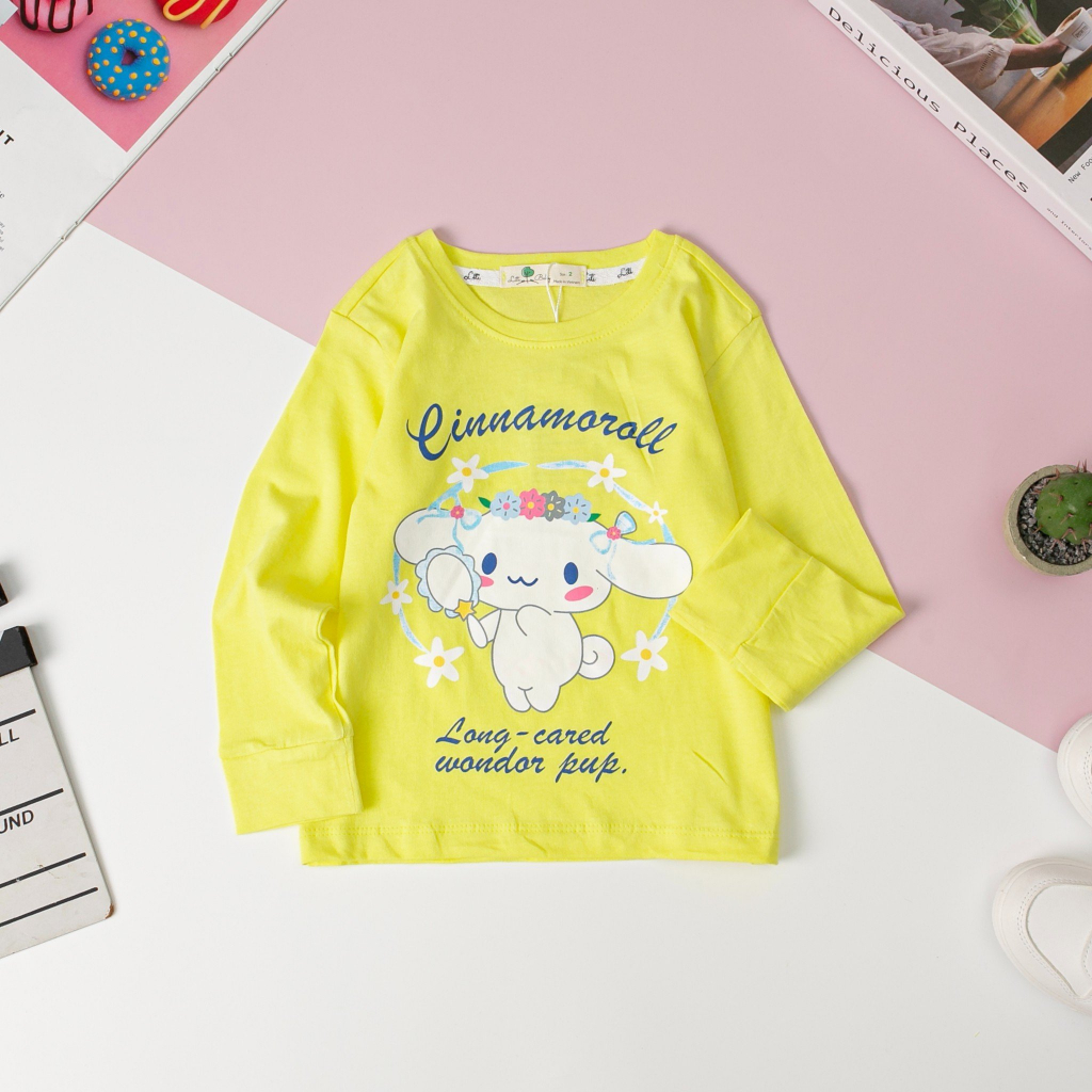 Áo dài tay thu đông bé gái LITIBABY siêu mềm đẹp . Size 11-25kg