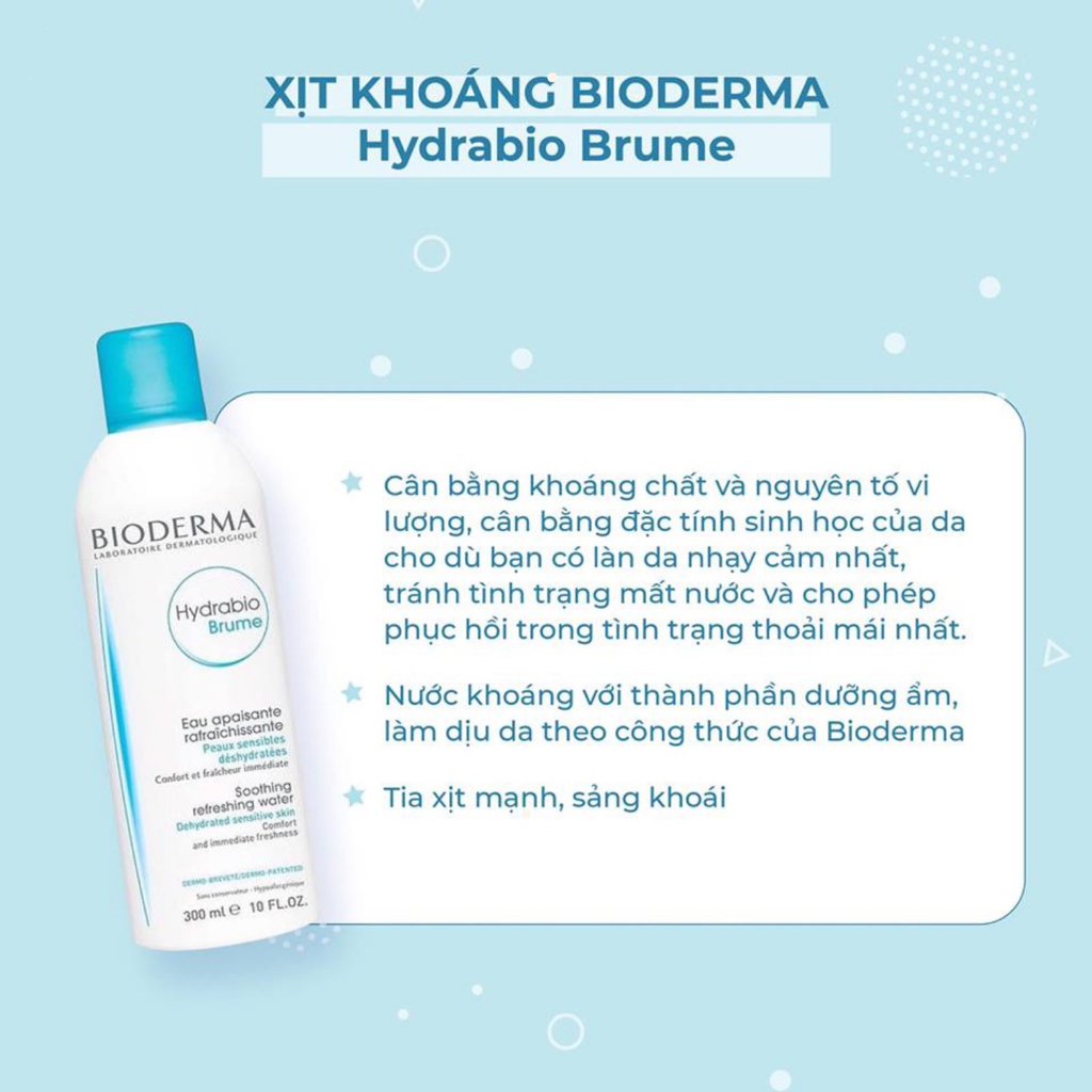 Xịt Khoáng Bioderma Hydrabio Brume Pháp - 300ml