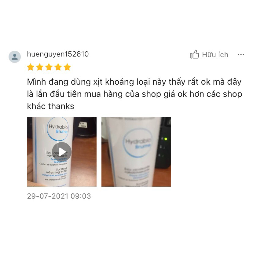 Xịt Khoáng Bioderma Hydrabio Brume Pháp - 300ml