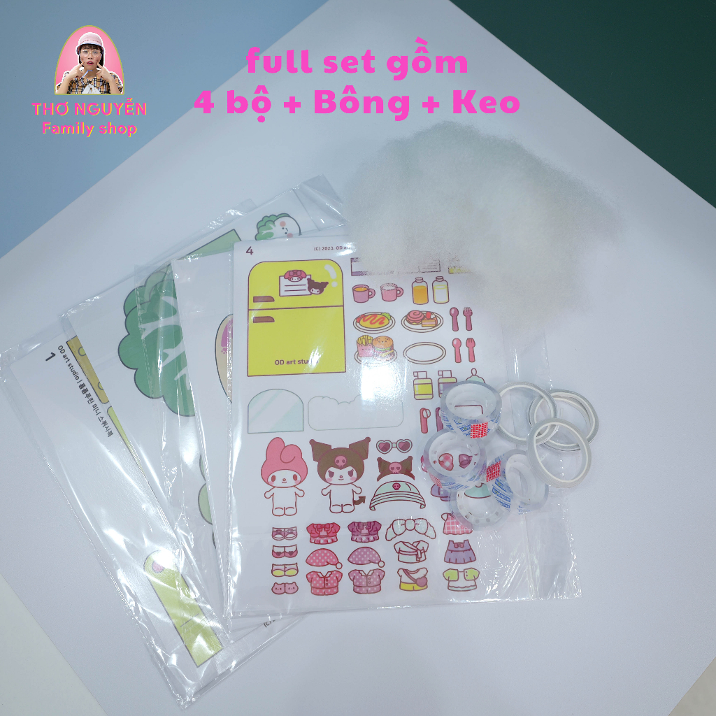 Bộ đồ chơi ngôi nhà băng keo dễ thương  - Thơ nguyễn shop
