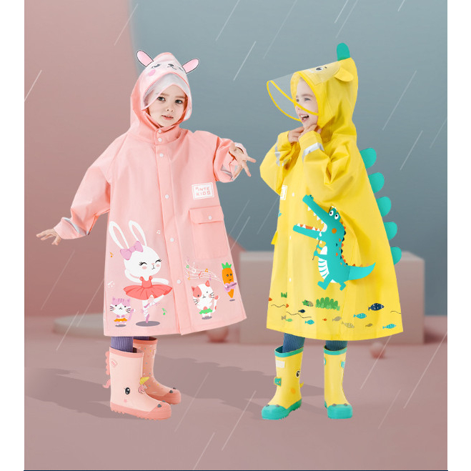 Áo mưa cho bé 2-10 tuổi-LOẠI TỐT-CHÍNH HÃNG, Áo mưa trẻ em họa tiết hình thú 3D ngộ nghĩnh nhiều màu tươi sáng-AOMUA002