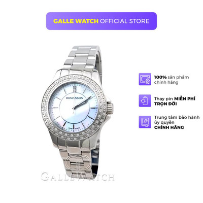 Đồng hồ nữ Rpmanson RM1209QLWWH mặt kính Sapphire sang trọng, chịu nước 3 ATM, dây thép đeo tay cao cấp, thời trang