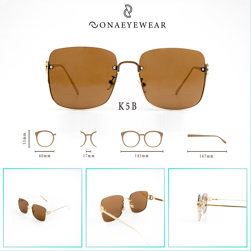 Kính râm - SONA EYEWEAR - Bản Cao Cấp  Nữ, Tròng Polycarbonate Gọng Kim Loại, Chống tia UV400