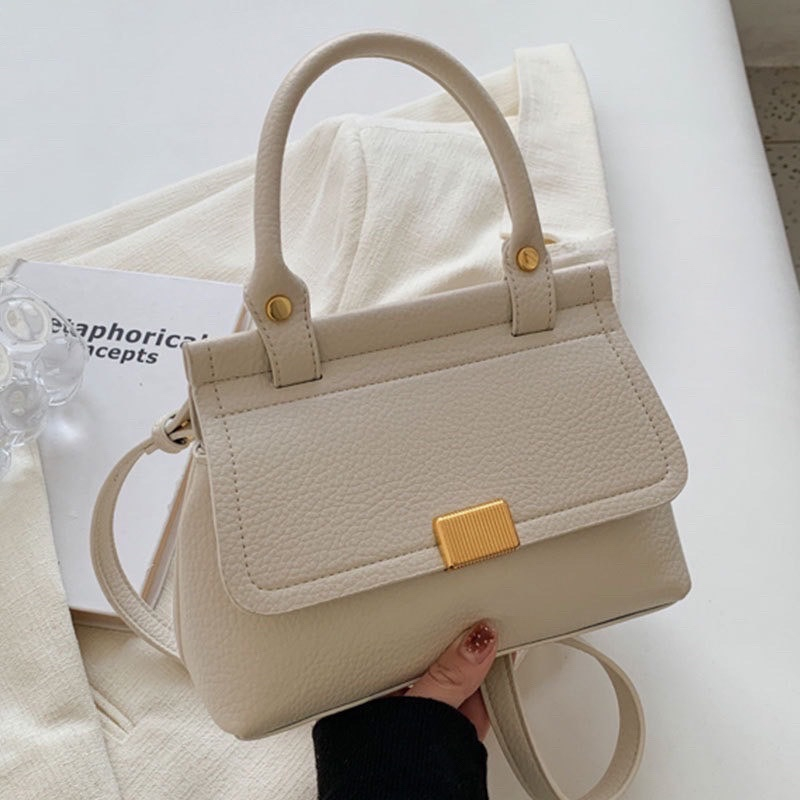 Túi xách tay túi đeo chéo 1 QUAI KHOÁ BẤM thanh lịch size 21 phong cách basic