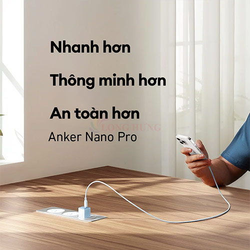 Cốc sạc Anker 511 Nano Pro 1Type-C 20W PIQ 3.0 A2637 - Hàng chính hãng