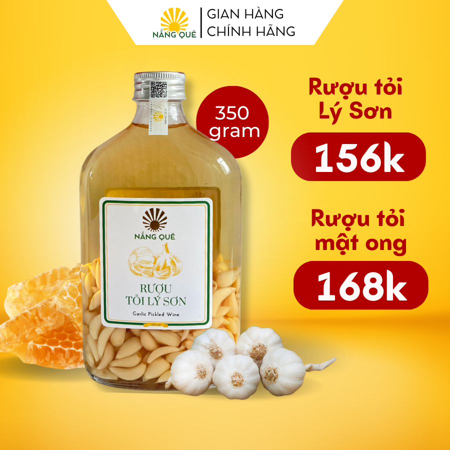 Nắng quê - Rượu Tỏi cô đơn Lý Sơn chai thuỷ tinh 350ml