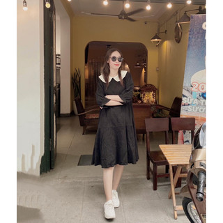 váy nhung đuôi cá cổ sen ( V408)