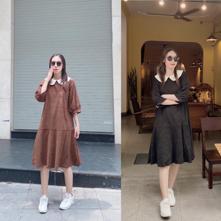 váy nhung đuôi cá cổ sen ( V408)
