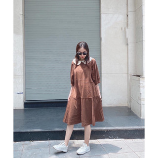 váy nhung đuôi cá cổ sen ( V408)