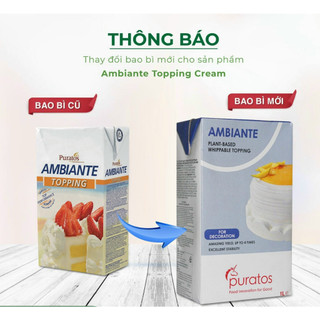 Kem béo - Kem topping trang trí ANBIANTE hộp 1lit