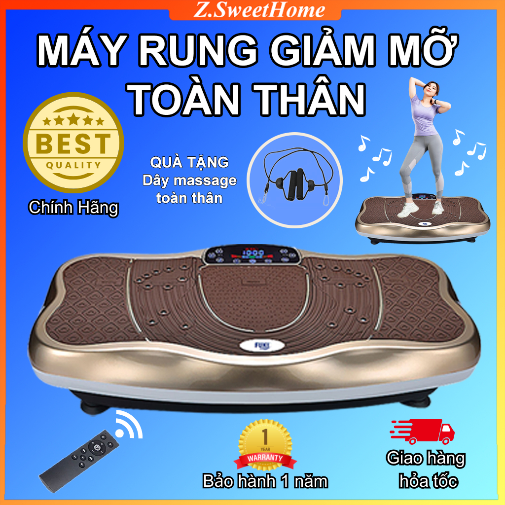 Máy Rung Toàn Thân Giảm Mỡ - Máy Rung Tập Thể Dục Giảm Béo Tại Nhà Hiệu Quả Hơn Máy Chạy Bộ, Máy Tập Gym, BH 12 Tháng