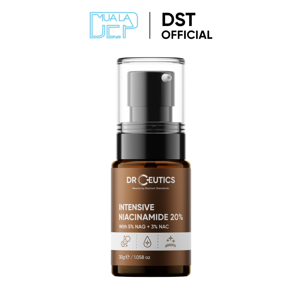 Tinh chất Niacinamide DrCeutics Intensive Niacinamide 20% Mờ Thâm Sáng Da (30g)