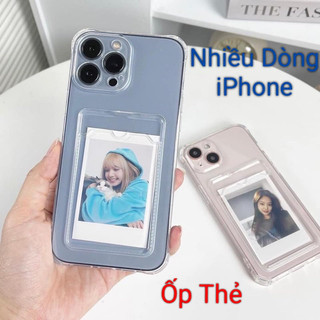 Ốp Lưng Có Ngăn Để Thẻ, Ảnh Gù Trong Chống Sốc Bảo Vệ Camera iPhone 15 Pro Max, 14 Plus, 13 12 11 X Xs Xr 8 7 6 SE3 SE2
