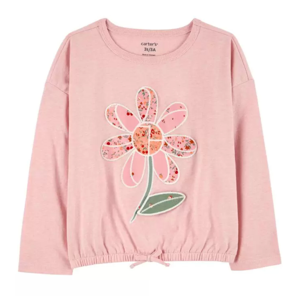 Baby Floral Graphic Tee - Áo sweater dành cho bé 6 tháng đến 5 tuổi chất liệu mềm mịn