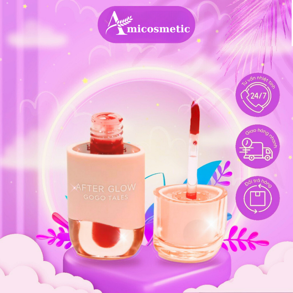 Son kem bùn Gogotales chất mịn môi Son kem lì After Glow bóng thách GT476