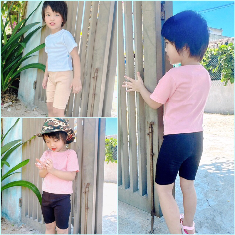 Quần legging đùi bé gái 10-30kg chất cotton 100% siêu đẹp , quần đùi ôm bé gái