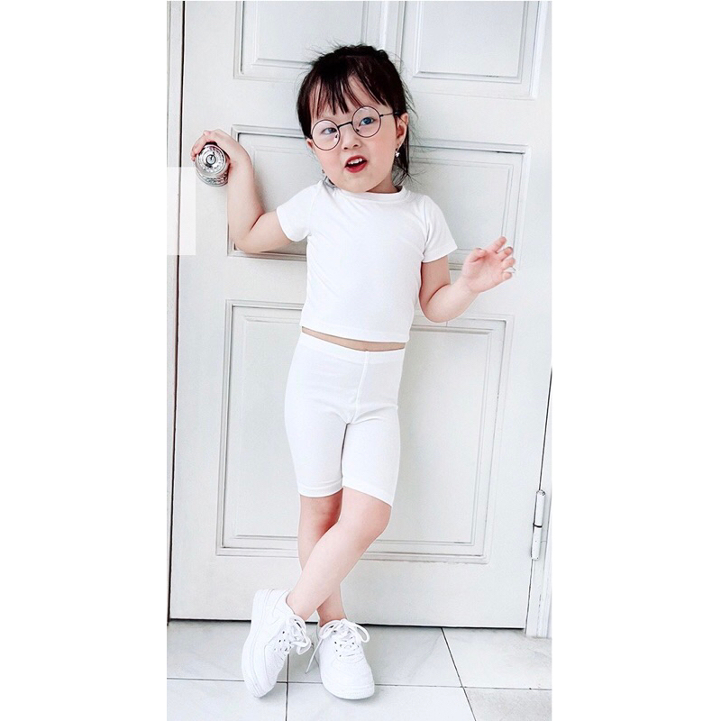 Quần legging đùi bé gái 10-30kg chất cotton 100% siêu đẹp , quần đùi ôm bé gái