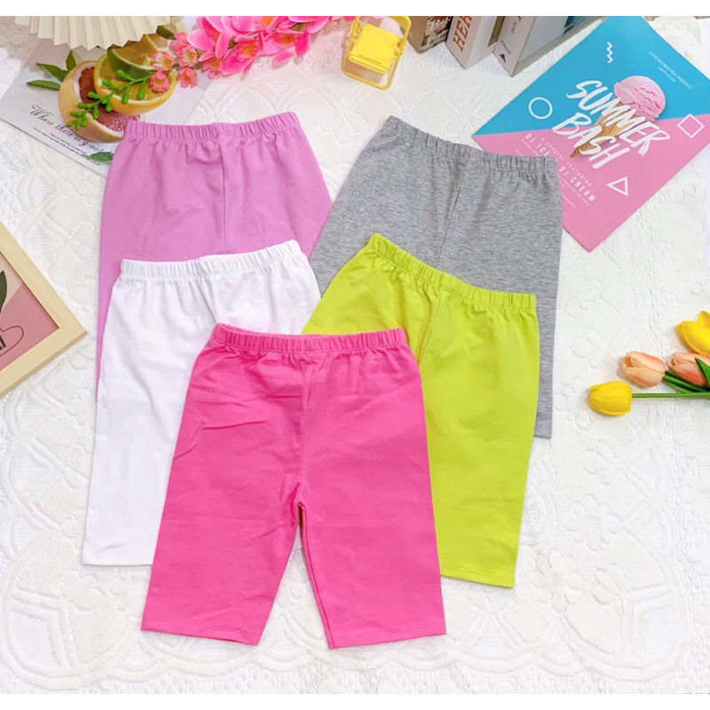 Quần legging đùi bé gái 10-30kg chất cotton 100% siêu đẹp , quần đùi ôm bé gái