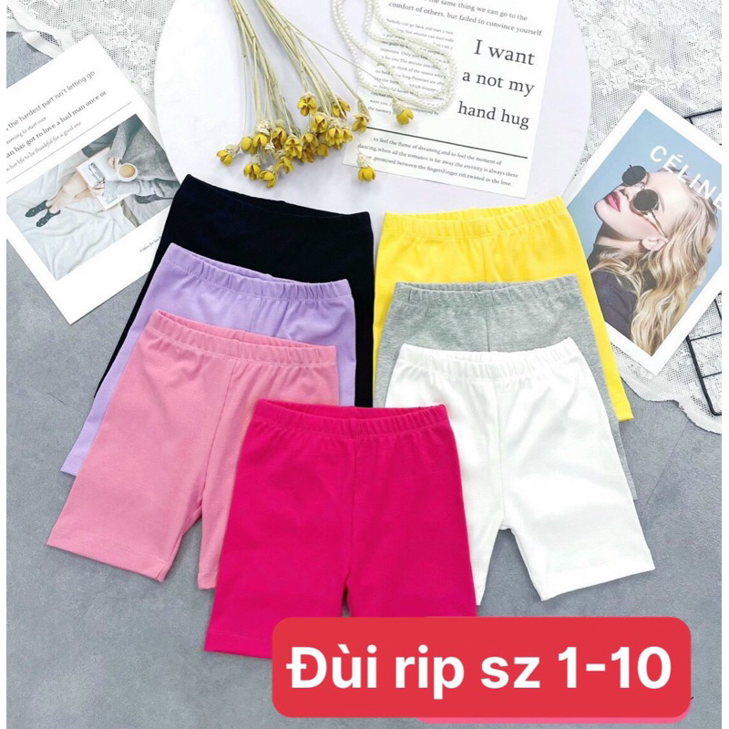 Quần legging đùi bé gái 10-30kg chất cotton 100% siêu đẹp , quần đùi ôm bé gái