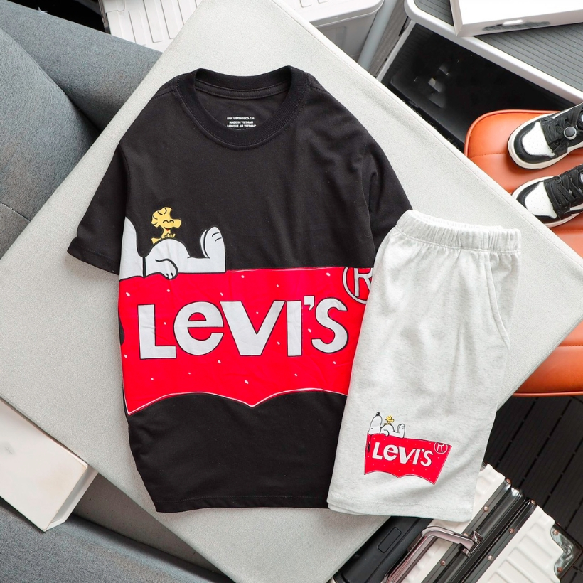 Đồ bộ bé trai LEVI'S TOMSHOP hoạ tiết Pikachu - Thoáng mát ngày thu