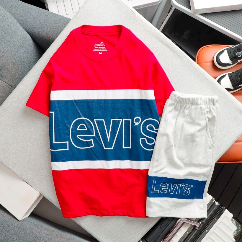 Đồ bộ bé trai LEVI'S TOMSHOP hoạ tiết Pikachu - Thoáng mát ngày thu