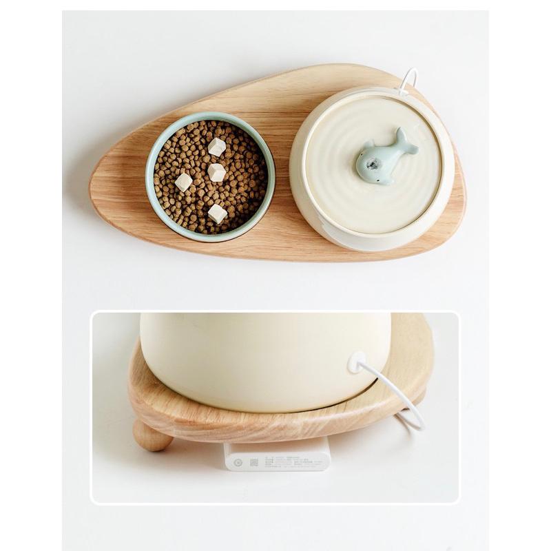 Máy lọc nước cho chó mèo kèm bát ăn gốm sứ cao cấp ✨✨