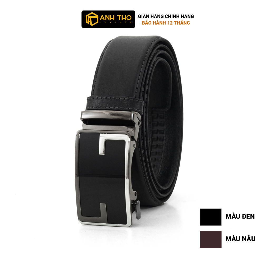Thắt lưng da bò khoá tự động MHT4-44 | Anh Tho Leather