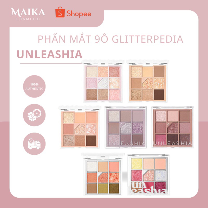 Bảng phấn mắt 9 màu UNLEASHIA Glitter Eye Palette