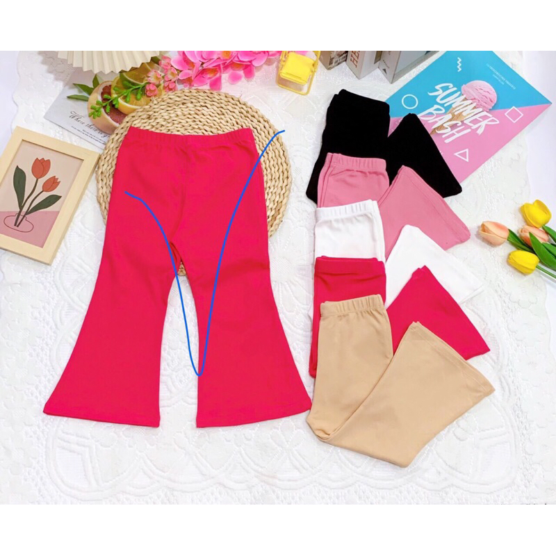 Quần legging ống loe bé gái 10 -30kg, quần thun body ống loe siêu đẹp hàng cao cấp bán shop