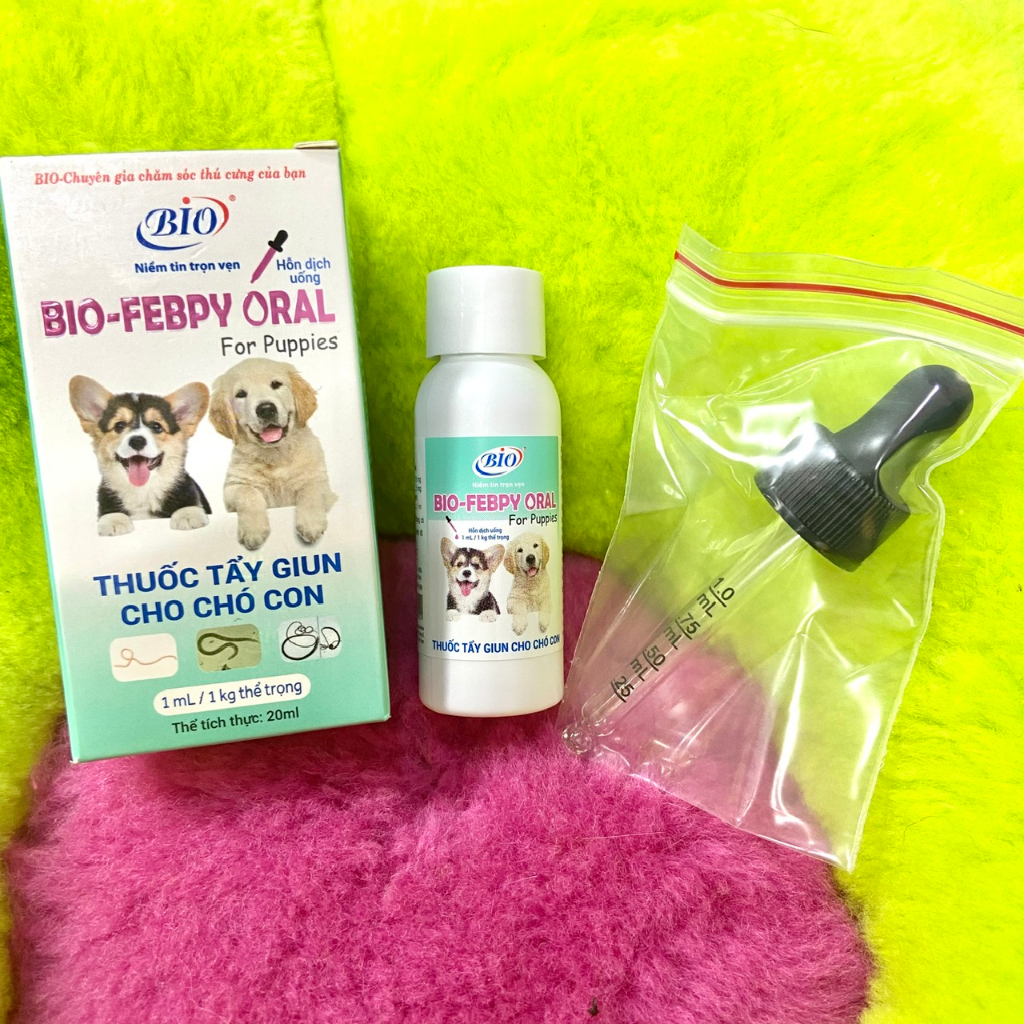 Siro Tẩy Giun Cho Chó Con Vị Dâu Bio Febpy Oral