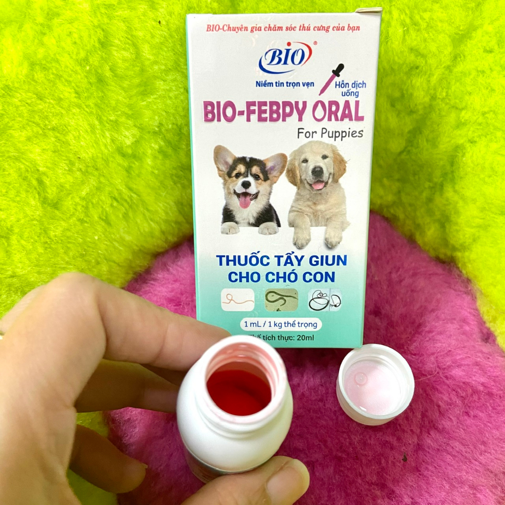 Siro Tẩy Giun Cho Chó Con Vị Dâu Bio Febpy Oral