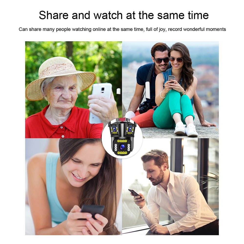 Camera Wifi ngoài trời Siêu nét, Góc rộng - Camera PTZ Xoay 350°, Nhìn đêm có màu, phát hiện chuyển động thông minh