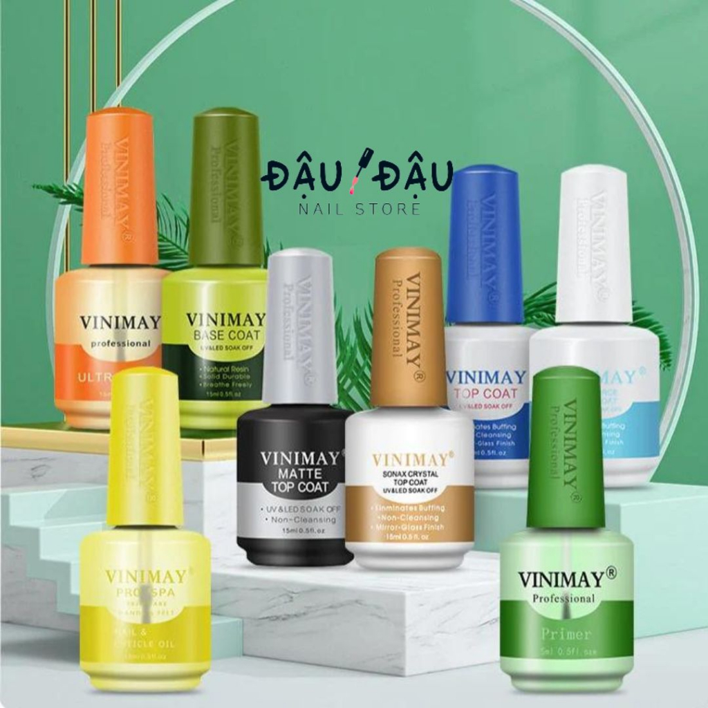 Base top cứng móng, phá gel Vinimay loại tốt - Bộ sản phẩm Vinimay