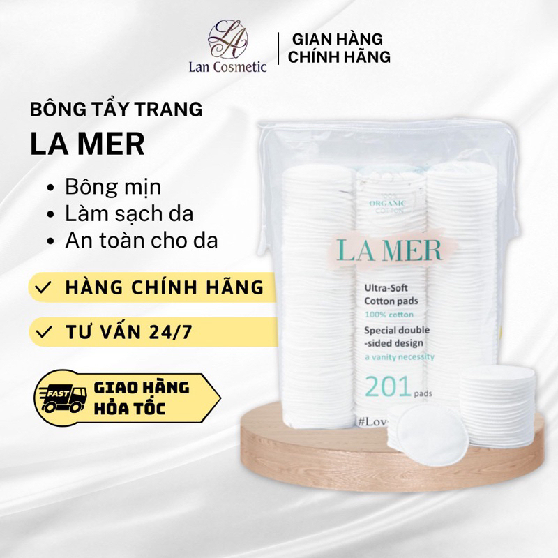 Bông tẩy trang Lamer 201 miếng (La mer)