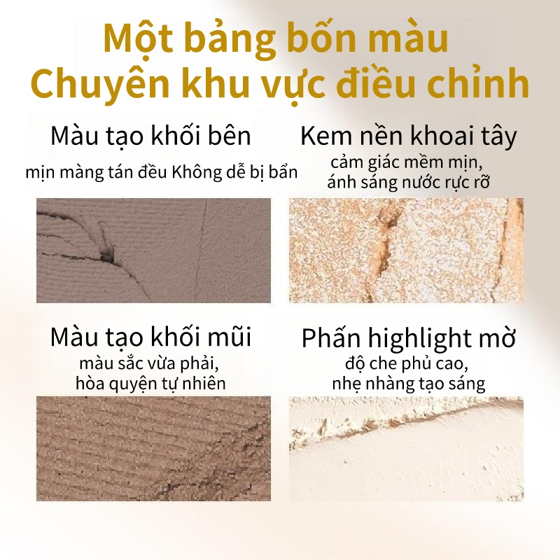 VEECCI - Bảng Phấn Tạo Khối Và Bắt Sáng VEECCI Tự Nhiên Lâu Trôi Chống Thấm Nước Hot Douyin