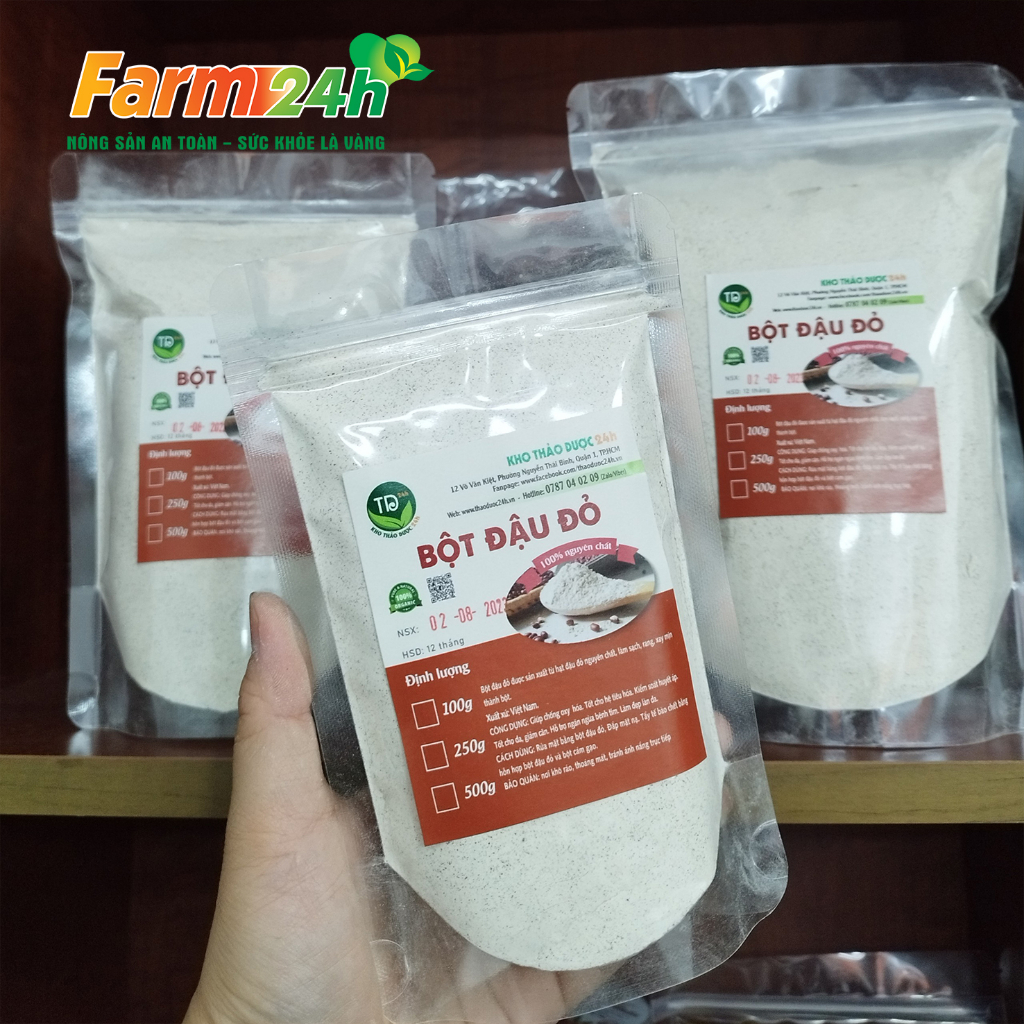 Bột Đậu Đỏ Nguyên Chất dùng đắp mặt nạ ngăn ngừa mụn, dưỡng da trắng mịn 250gr/500gr