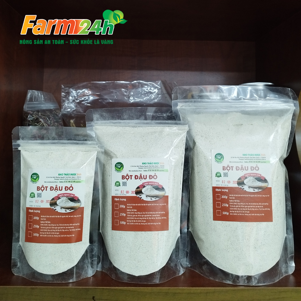 Bột Đậu Đỏ Nguyên Chất dùng đắp mặt nạ ngăn ngừa mụn, dưỡng da trắng mịn 250gr/500gr