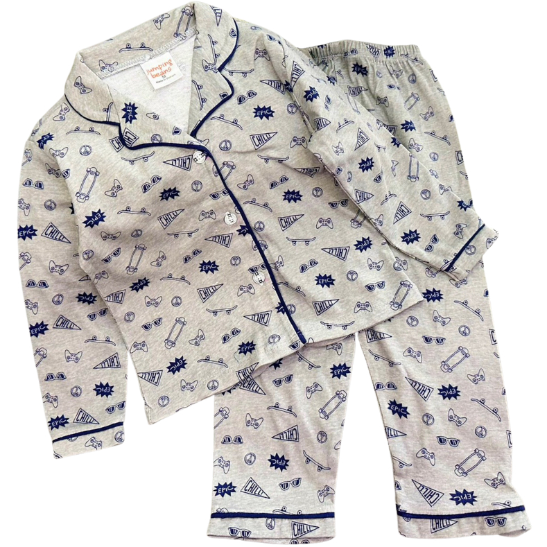 Bộ pijama tay dài cho bé trai 11-13 kg cao khoảng 90cm set đồ bé trai chất cotton mịn mát in hình đẹp Homie Kids