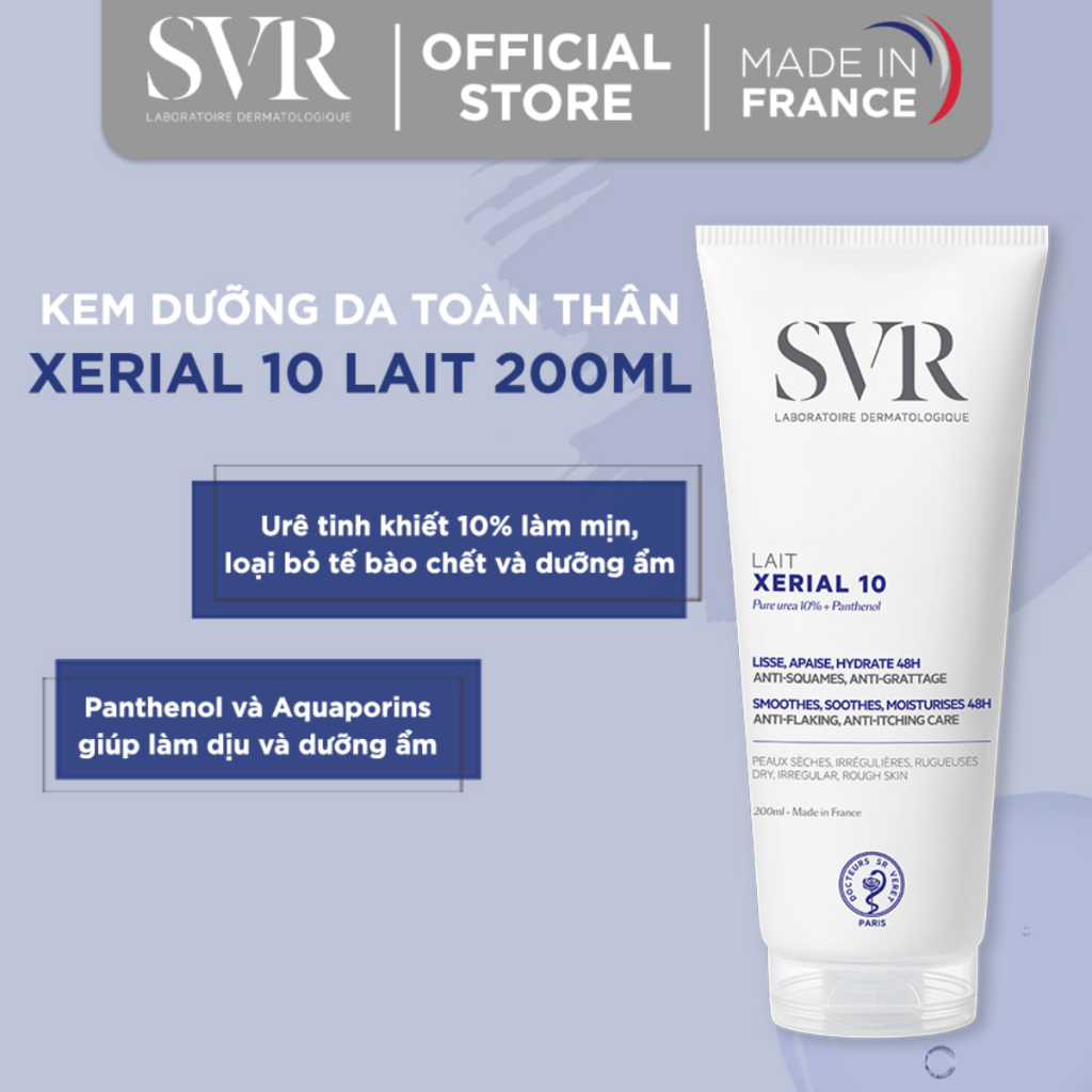 Kem Dưỡng Da Toàn Thân SVR Xérial 10 Lait Corps cấp ẩm và làm dịu 200ml