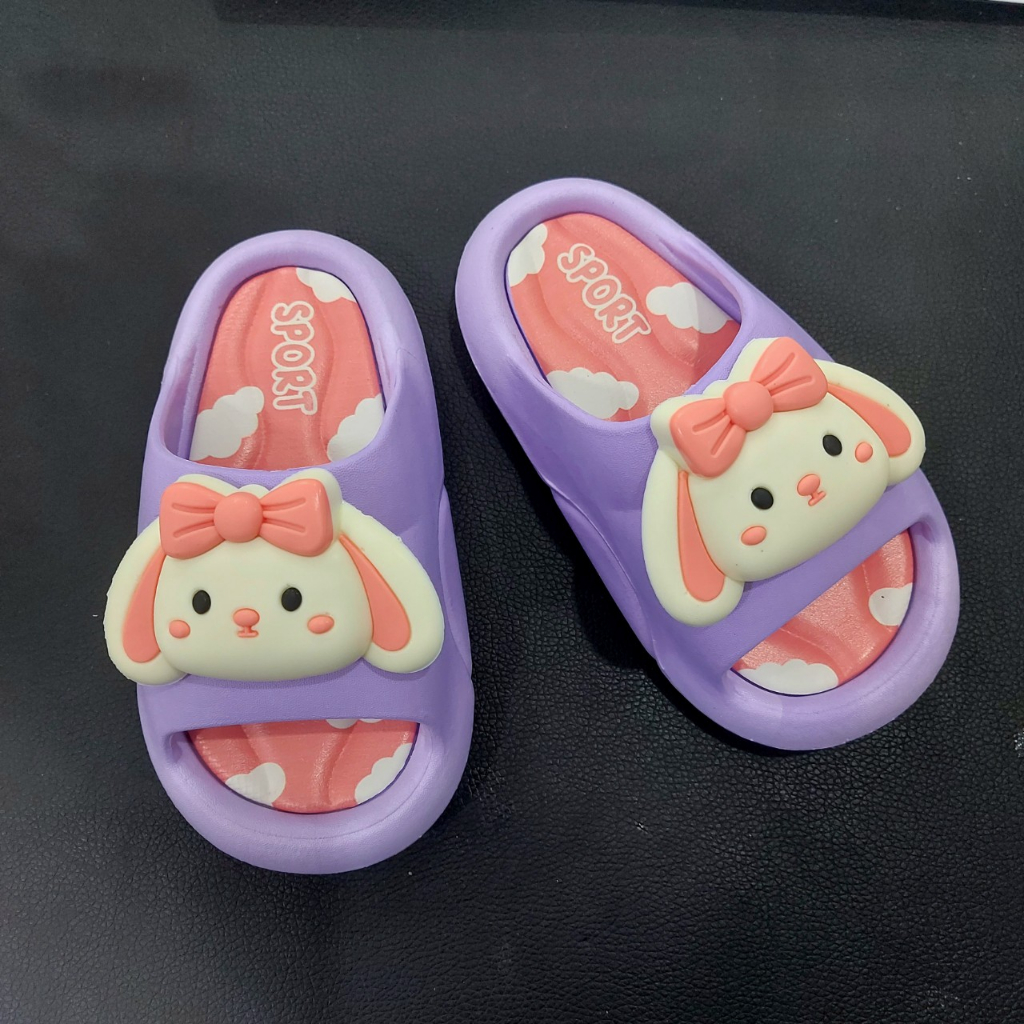 Dép đầu búp bê Chống Trượt Thoải Mái Chống Mòn Hình Thỏ CUTE Cho Bé Gái