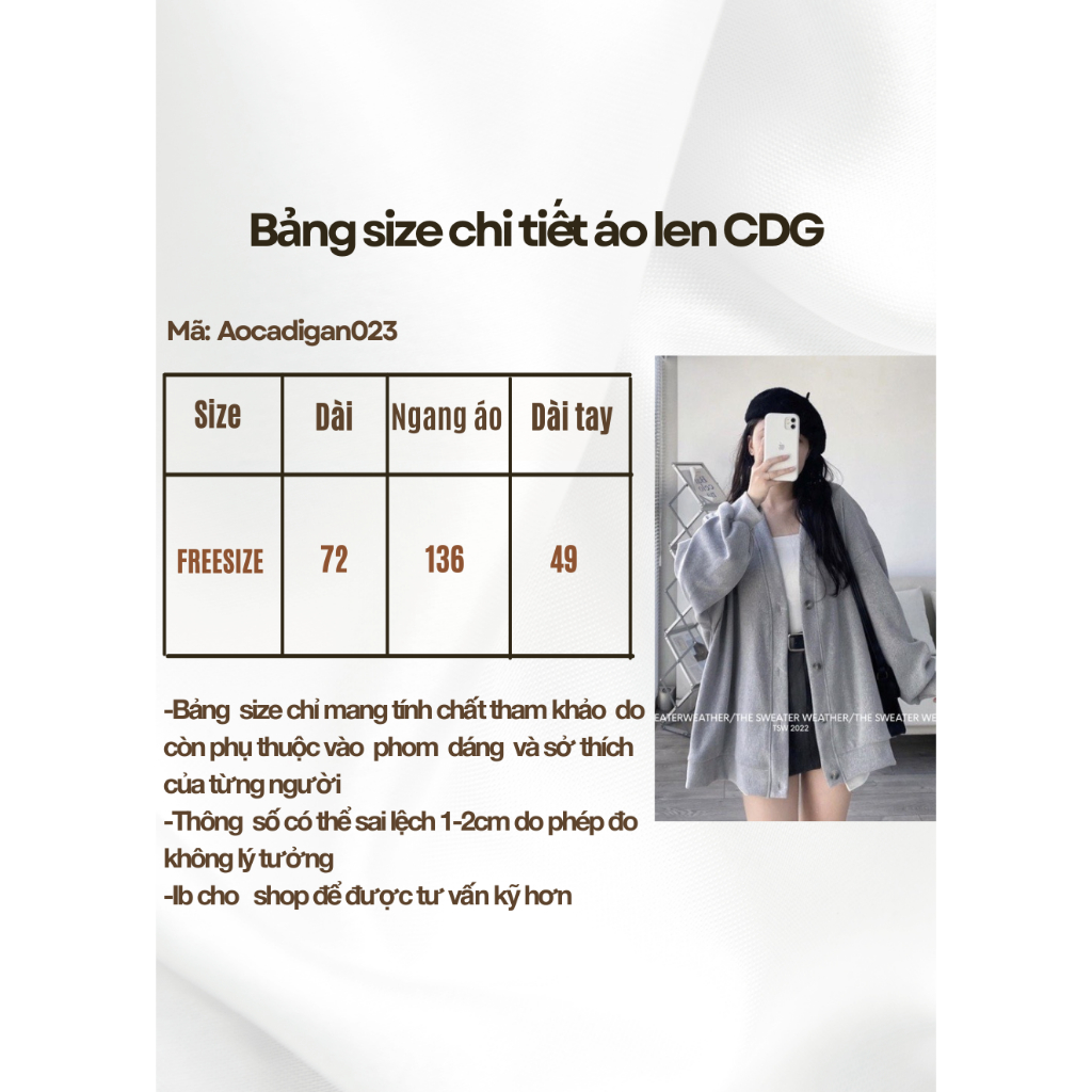 Áo cadigan trơn fom rộng dáng dài - Retrostyle - Aocadigan023_P0K16