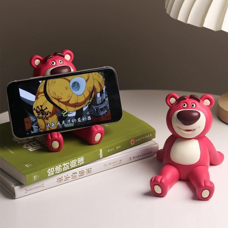 Giá Đỡ Điện Thoại / Máy Tính Bảng Hình Gấu Hồng Dễ Thương