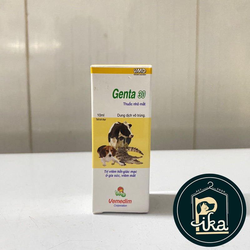 Dung dịch nhỏ mắt Bio Gentadrop, Genta 30, hỗ trợ mắt đau, nhiều nước mắt,… dành cho chó mèo - Pika Petshop
