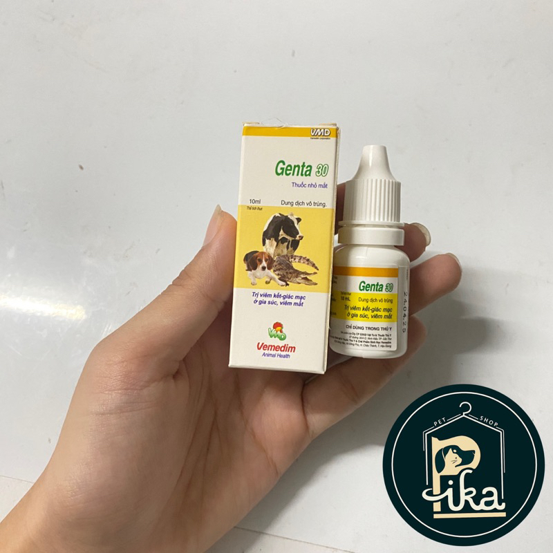 Dung dịch nhỏ mắt Bio Gentadrop, Genta 30, hỗ trợ mắt đau, nhiều nước mắt,… dành cho chó mèo - Pika Petshop