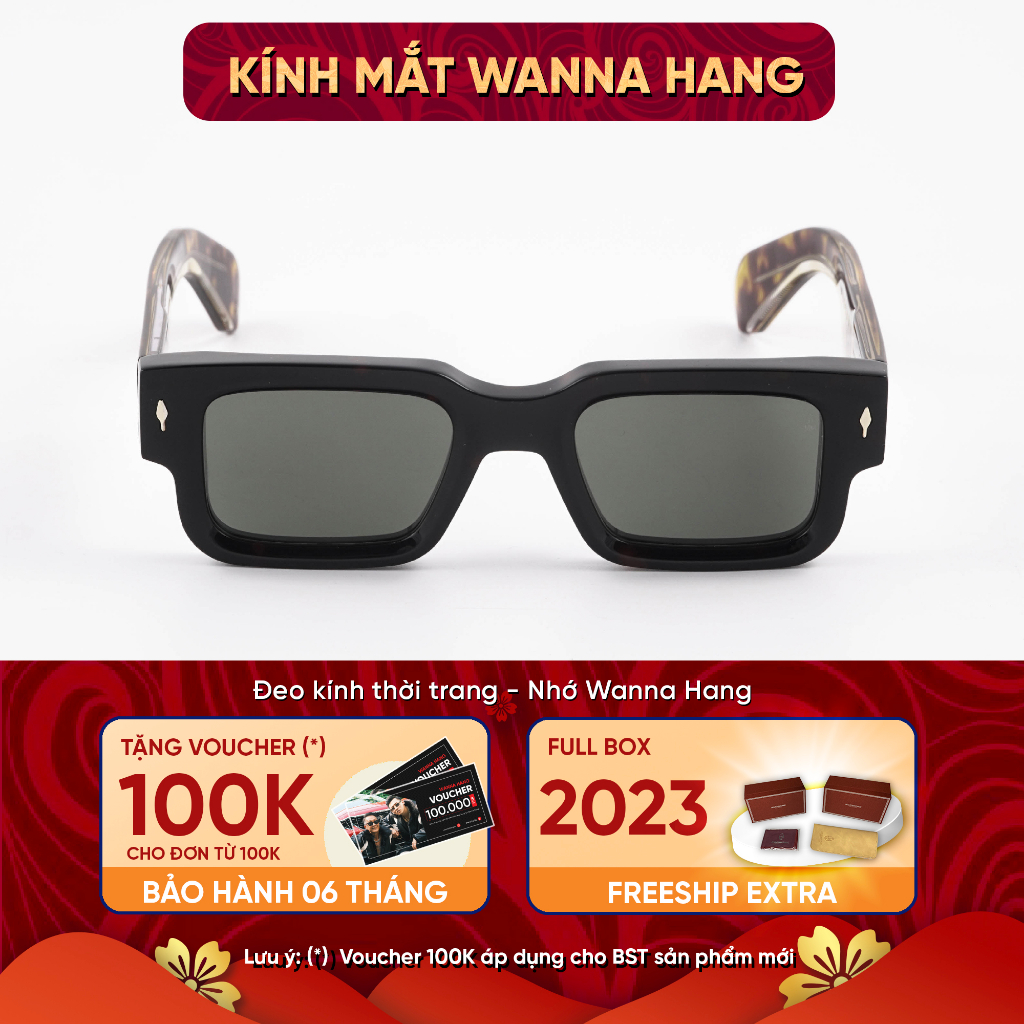 Gọng kính mát thời trang cao cấp 2023 JMM Ascari tròng kính chống tia UV 99% Wanna Hang WHJMM01